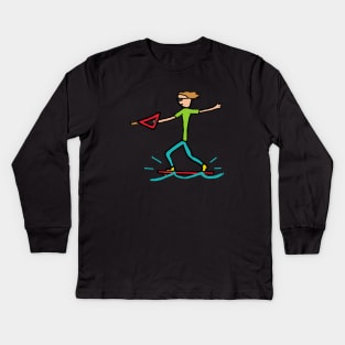 Wakeboarding Kids Long Sleeve T-Shirt